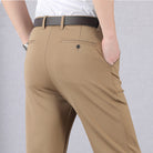 Trousers - Men's Slim Fit Stretch Smart Casual-Trousers-Chaps London-Brown-29-Chaps London