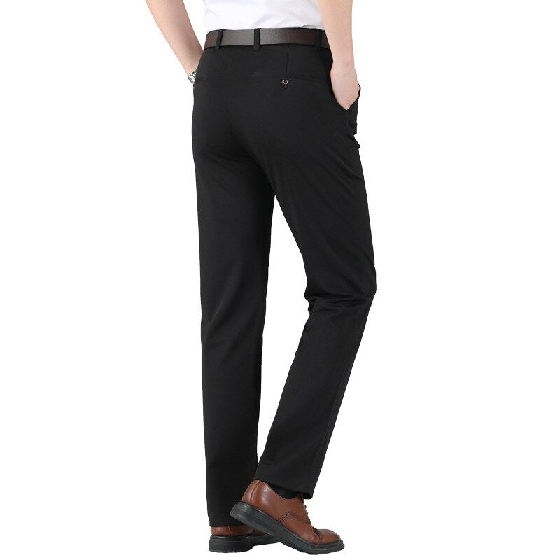 Trousers - Men's Slim Fit Stretch Smart Casual-Trousers-Chaps London-Chaps London