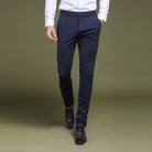 Trousers - Men's Slim Fit Stretch Smart Casual-Trousers-Chaps London-Chaps London