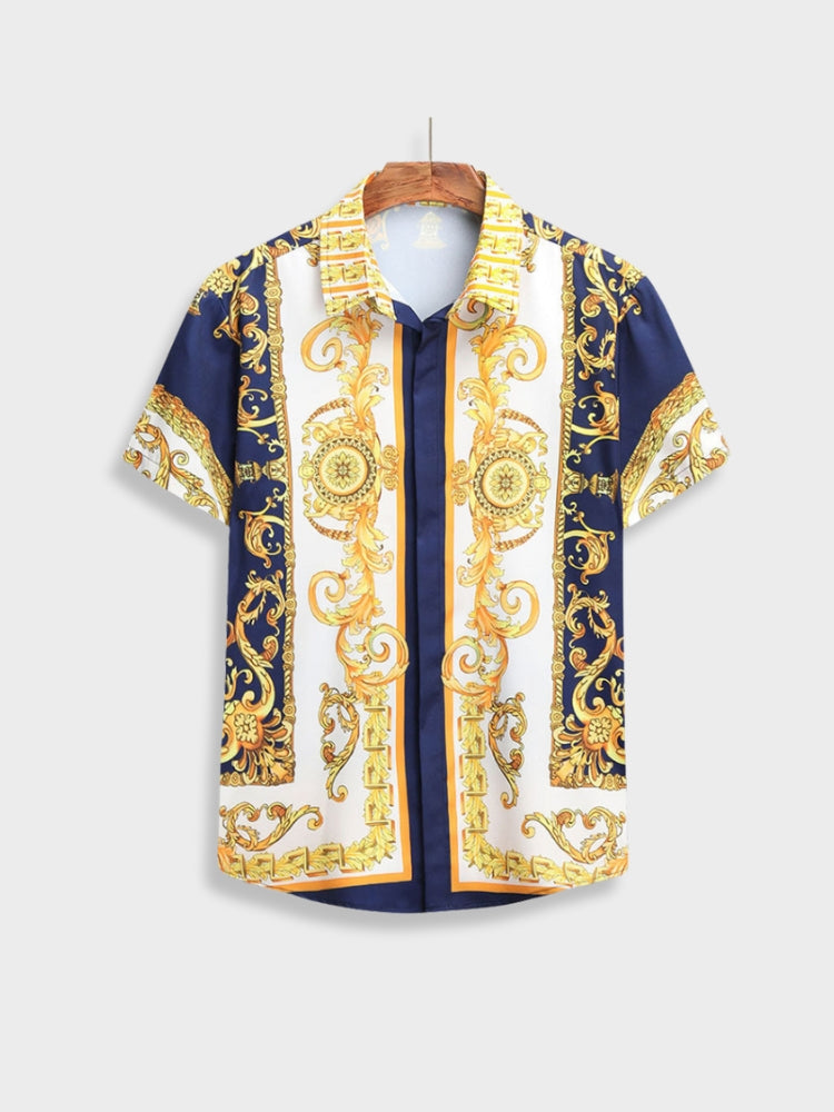 Two-Piece Set | Short Sleeve | Button-Up | Co-Ord Set | Men's Summer Clothes-Baroque Summer Set-Chaps London-Chaps London