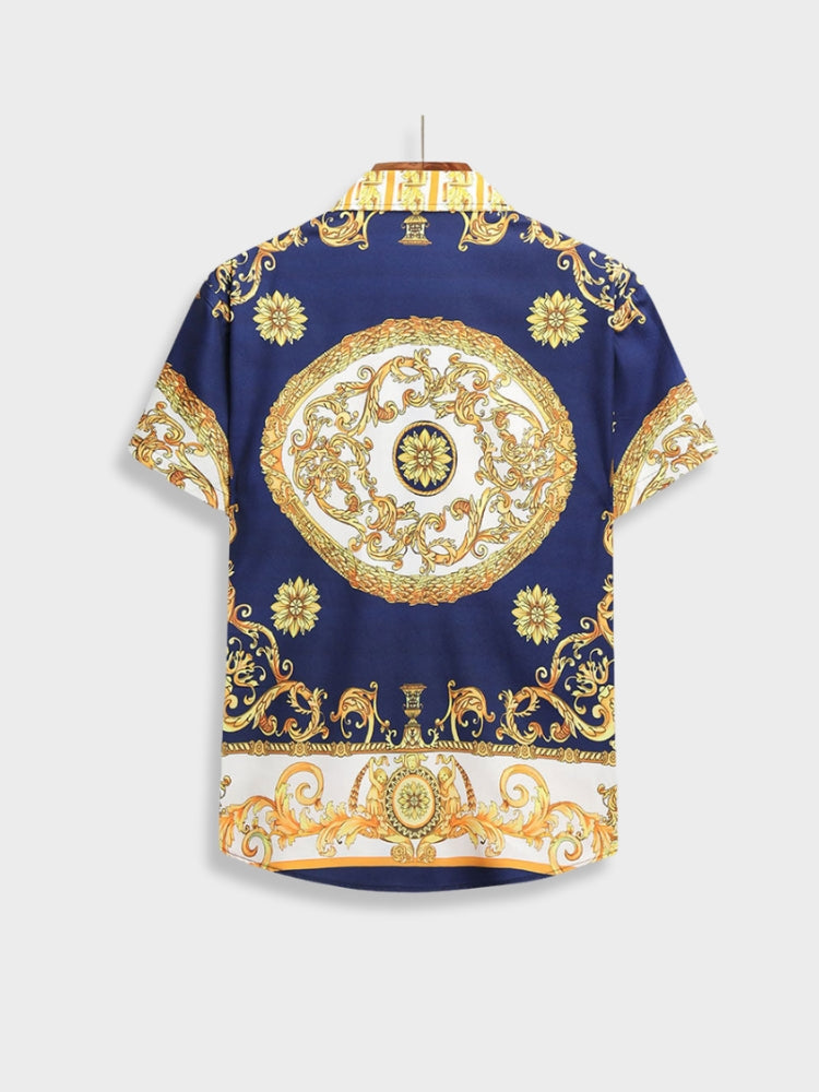Two-Piece Set | Short Sleeve | Button-Up | Co-Ord Set | Men's Summer Clothes-Baroque Summer Set-Chaps London-Chaps London