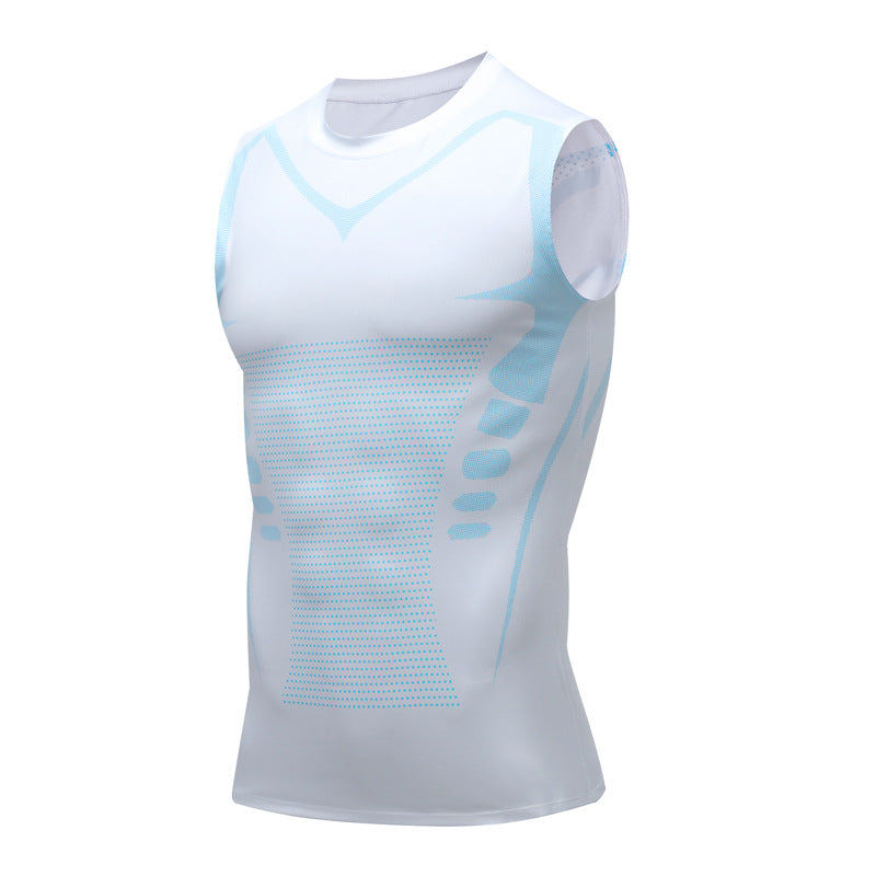Vest Top - Men's Sleeveless Slim Fit Workout-Men's Top-Chaps London-White-XS-Chaps London