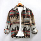 Vintage Jacket - Button-Up - Printed - Overshirt Jacket - Men's Jacket-New Arrivals-Chaps London-Dark Brown-S-Chaps London