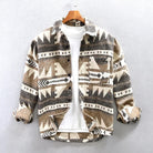Vintage Jacket - Button-Up - Printed - Overshirt Jacket - Men's Jacket-New Arrivals-Chaps London-Light Brown-S-Chaps London