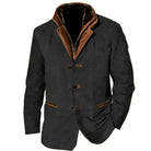 Vintage Jacket - Retro - Casual - Suede Jacket - Men's Jacket -Men Jackets-Chaps London-Black-S-Chaps London