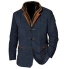 Vintage Jacket - Retro - Casual - Suede Jacket - Men's Jacket -Men Jackets-Chaps London-Dark Blue-S-Chaps London