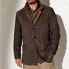Vintage Jacket - Retro - Casual - Suede Jacket - Men's Jacket -Men Jackets-Chaps London-Dark Brown-S-Chaps London