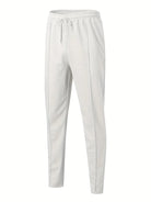 Waffle Joggers - Men's Slim Fit Drawstring Trousers-Joggers-Chaps London-Chaps London