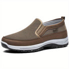 Walking Shoes - Men's Comfortable Thick Sole Slip-On Shoes-Chaps London-Brown-38-Chaps London