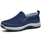 Walking Shoes - Men's Comfortable Thick Sole Slip-On Shoes-Chaps London-Navy Blue-38-Chaps London