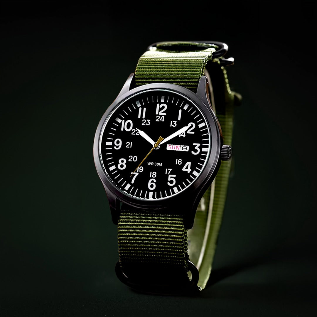 Watch - Men's Military Style Nylon NATO Strap-Watch-Chaps London-Chaps London