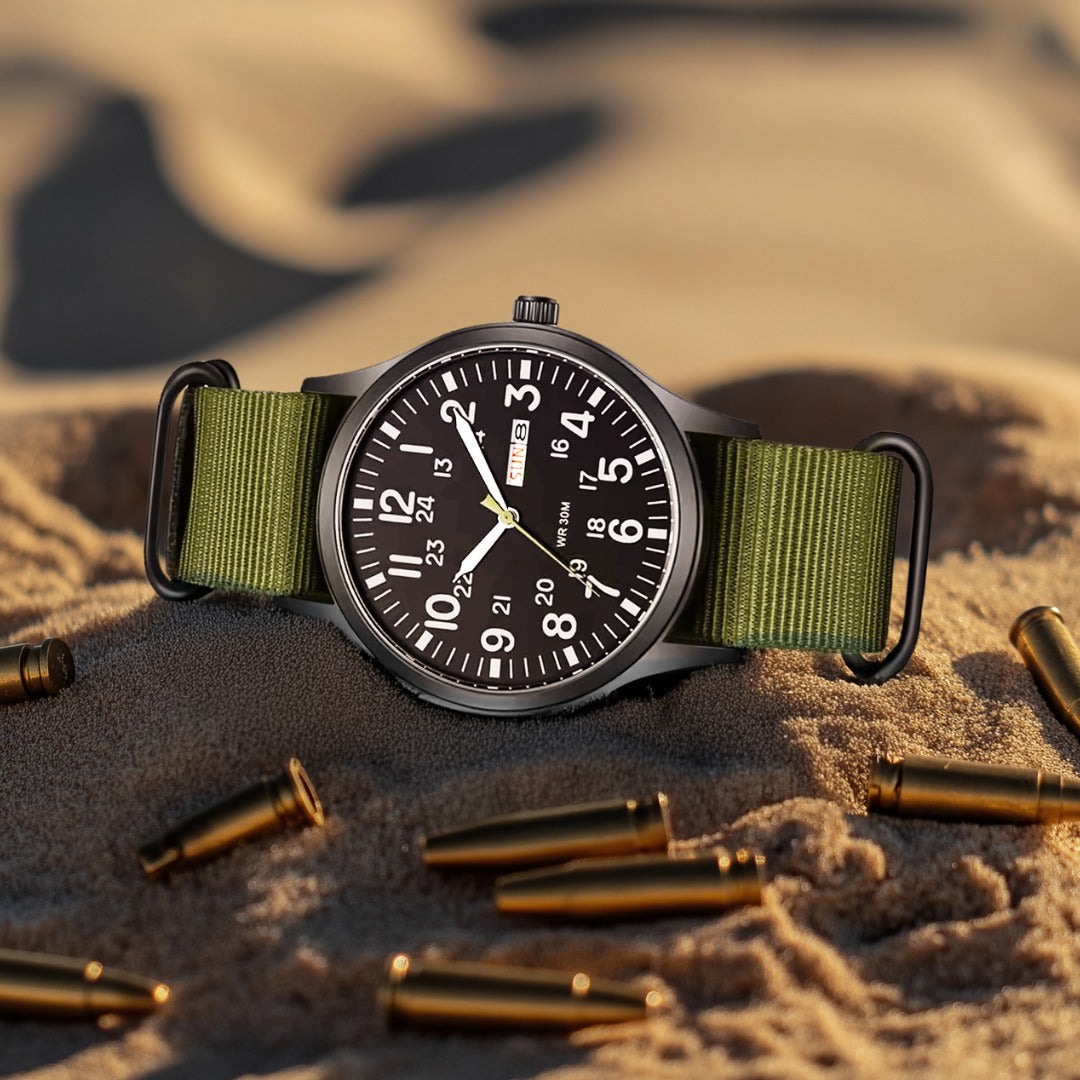 Watch - Men's Military Style Nylon NATO Strap-Watch-Chaps London-Chaps London