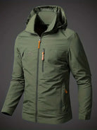 Waterproof Jacket - Hooded Men's Outdoor Windbreaker Jacket-Men's Windbreaker Jacket-Chaps London-Army Green-S-Chaps London