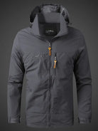 Waterproof Jacket - Hooded Men's Outdoor Windbreaker Jacket-Men's Windbreaker Jacket-Chaps London-Gray-S-Chaps London