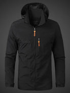 Waterproof Jacket - Hooded Men's Outdoor Windbreaker Jacket-Men's Windbreaker Jacket-Chaps London-Navy Blue-S-Chaps London