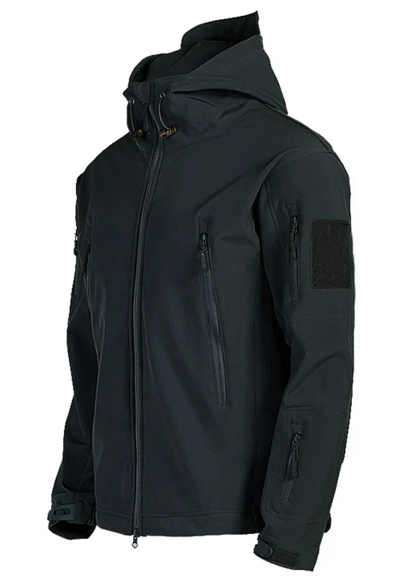 Waterproof Rain Jacket - Hooded Tactical Men's Windbreaker-Men's Windbreaker Jacket-Chaps London-Black-S-Chaps London