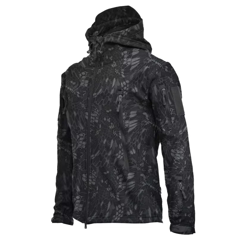 Waterproof Rain Jacket - Hooded Tactical Men's Windbreaker-Men's Windbreaker Jacket-Chaps London-Black/Gray-Camouflage-S-Chaps London