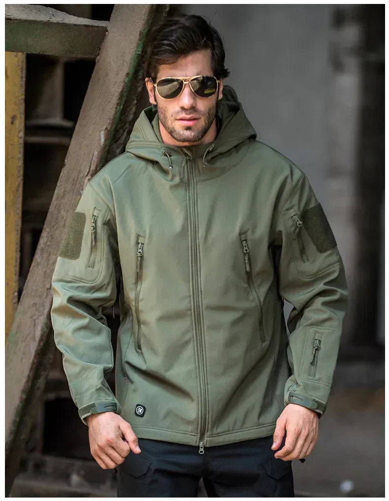 Waterproof Rain Jacket - Hooded Tactical Men's Windbreaker-Men's Windbreaker Jacket-Chaps London-Chaps London