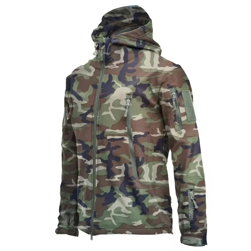 Waterproof Rain Jacket - Hooded Tactical Men's Windbreaker-Men's Windbreaker Jacket-Chaps London-Dark Camouflage-S-Chaps London