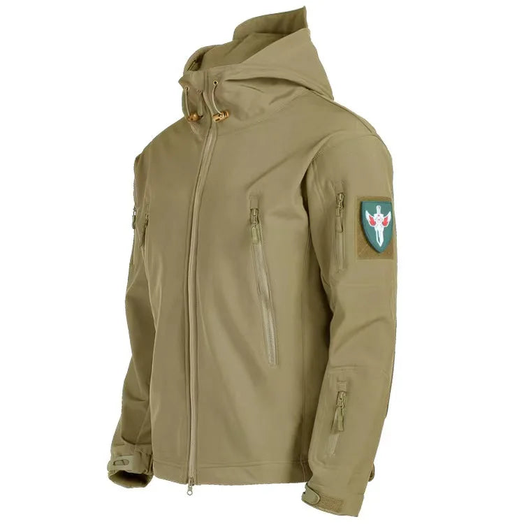 Waterproof Rain Jacket - Hooded Tactical Men's Windbreaker-Men's Windbreaker Jacket-Chaps London-Olive Green-S-Chaps London