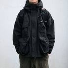 Weatherproof Jacket | Oversized | Hooded | Cargo Jacket | Men's Jacket-Jackets-Chaps London-Black-M-Chaps London