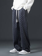 Wide Leg Joggers | Elastic Waist | Plaid | Loose Fit Pants | Men's Joggers-Chaps London-Chaps London