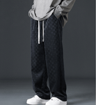 Wide Leg Joggers | Elastic Waist | Plaid | Loose Fit Pants | Men's Joggers-Chaps London-Chaps London