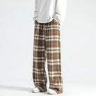 Wide Leg Pants - Plaid - Relaxed Fit - Loose Fit Pants - Men's Pants-Men's long pants-Chaps London-Chaps London