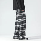 Wide Leg Pants - Plaid - Relaxed Fit - Loose Fit Pants - Men's Pants-Men's long pants-Chaps London-Chaps London