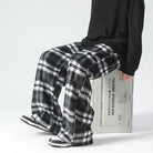 Wide Leg Pants - Plaid - Relaxed Fit - Loose Fit Pants - Men's Pants-Men's long pants-Chaps London-Chaps London