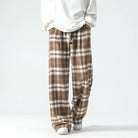 Wide Leg Pants - Plaid - Relaxed Fit - Loose Fit Pants - Men's Pants-Men's long pants-Chaps London-Chaps London