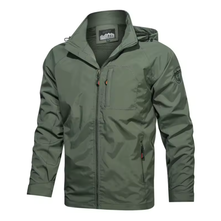Windbreaker - Hooded Waterproof Men's Outdoor Jacket-Windbreaker Jacket-Chaps London-Green-S-Chaps London