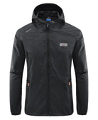 Windbreaker Jacket | Hooded | Lightweight | Waterproof Jacket Running | Men's Jacket-Men's Waterproof Running Jacket-Chaps London-Black-M-Chaps London