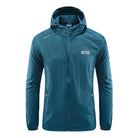 Windbreaker Jacket | Hooded | Lightweight | Waterproof Jacket Running | Men's Jacket-Men's Waterproof Running Jacket-Chaps London-Denim Blue-M-Chaps London