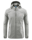 Windbreaker Jacket | Hooded | Lightweight | Waterproof Jacket Running | Men's Jacket-Men's Waterproof Running Jacket-Chaps London-Light Gray-M-Chaps London