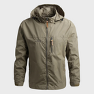 Windbreaker Jacket | Hooded | Waterproof | Outdoor Jacket | Men's Jacket-Chaps London-Khaki-M-Chaps London
