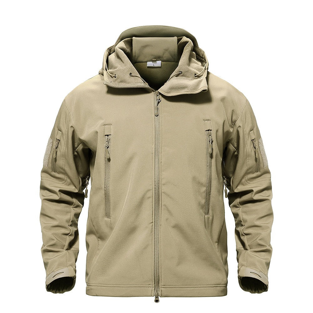 Windbreaker Jacket - Men's Waterproof Tactical Outdoor-Windbreakers-Chaps London-Khaki-XS-Chaps London