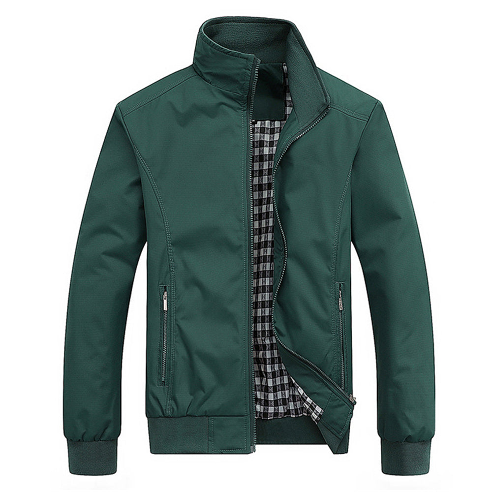 Windbreaker - Men's Waterproof Zip Up Harrington Jacket-Zomerjas man-Chaps London-Green-S-Chaps London