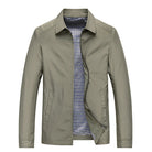 Windproof Jacket - Men's Casual Lightweight Water Zip-Up Jacket-Men Jackets-Chaps London-Beige-XS-Chaps London