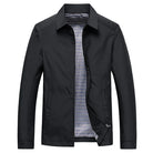 Windproof Jacket - Men's Casual Lightweight Water Zip-Up Jacket-Men Jackets-Chaps London-Black-XS-Chaps London
