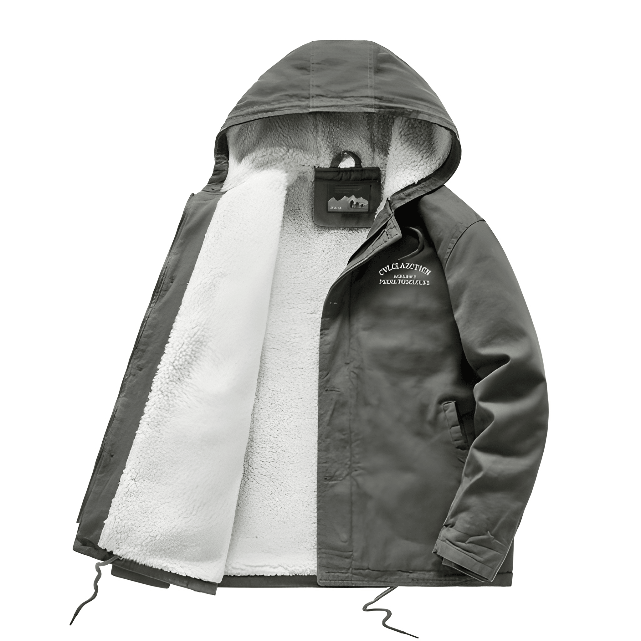 Winter Coat - Men's Hooded Fleece Lined Jacket-Men’s Winter Jacket-Chaps London-Green-S-Chaps London
