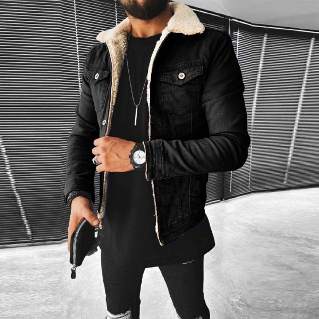 Winter Denim Jacket | Jean Jacket | Regular Fit | Fur Denim Jacket | Men's Jacket-Chaps London-Chaps London