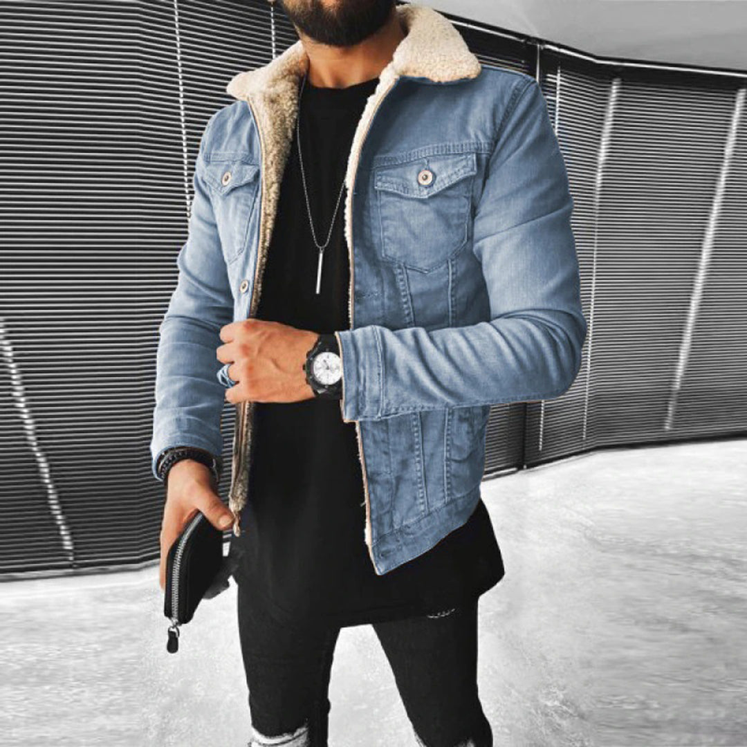 Winter Denim Jacket | Jean Jacket | Regular Fit | Fur Denim Jacket | Men's Jacket-Chaps London-Chaps London