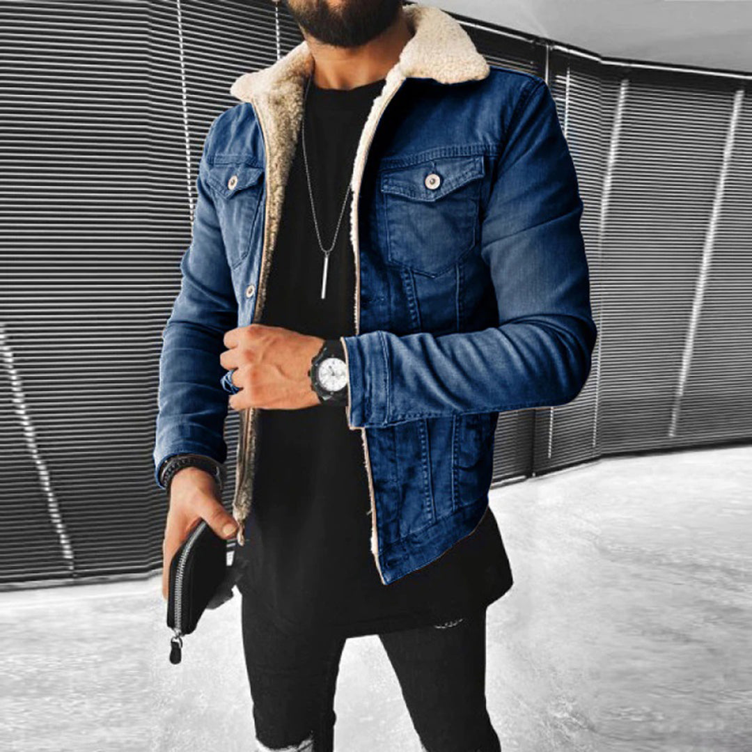Winter Denim Jacket | Jean Jacket | Regular Fit | Fur Denim Jacket | Men's Jacket-Chaps London-Chaps London