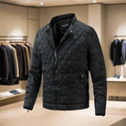 Winter Jacket - Padded Quilted Men's Down Jacket-Down Jacket-Chaps London-Black-M-Chaps London