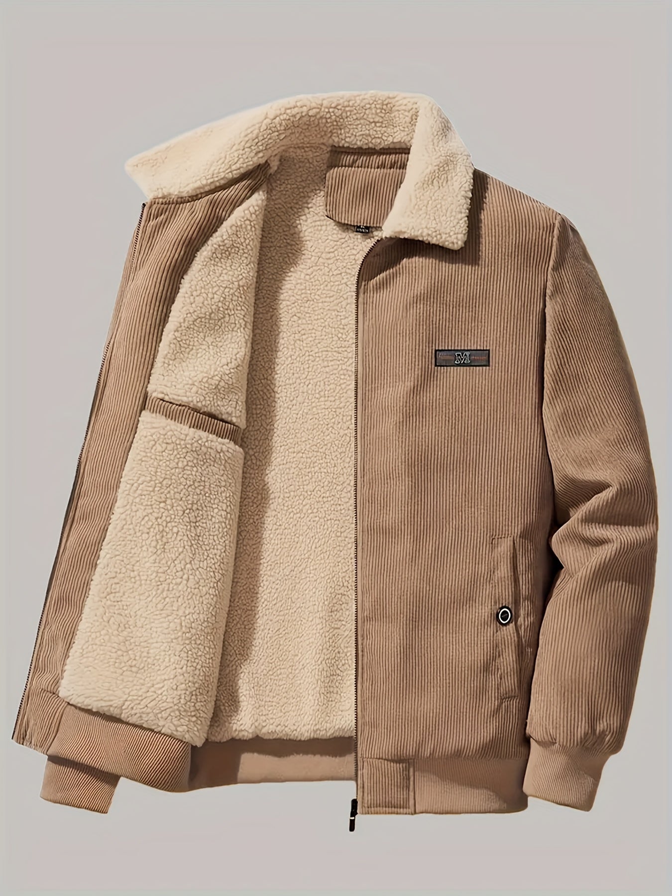 Winter Jacket | Zip-Up | Corduroy | Fleece Lined Jacket | Men's Jacket-Jackets-Chaps London-Chaps London
