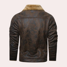 Winter Leather Jacket | Warm | Fleece Lined | Aviator Jacket | Men's Pilot Jacket -Chaps London-Chaps London