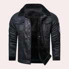Winter Leather Jacket | Warm | Fleece Lined | Aviator Jacket | Men's Pilot Jacket -Chaps London-Chaps London