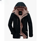 Winter Parka | Hooded | Fleece Lined | Snow Jacket | Male Winter Jackets-Winter Parka Jacket-Chaps London-Black-M-Chaps London