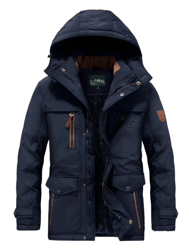 Winter Parka | Hooded | Weatherproof | Fleece Lined Jacket | Men's Winter Jacket-Jackets-Chaps London-Blue-S-Chaps London
